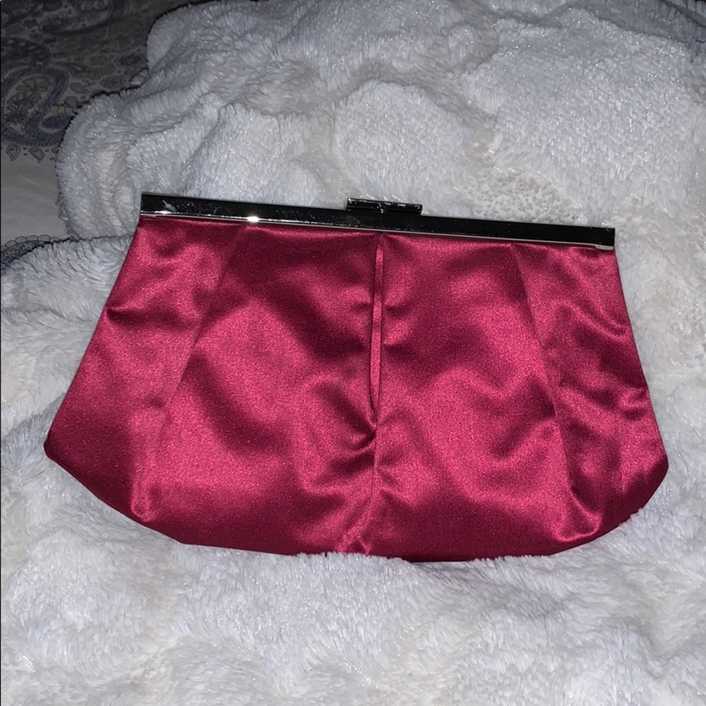 BANANA REPUBLIC Pink Satin Clutch EUC